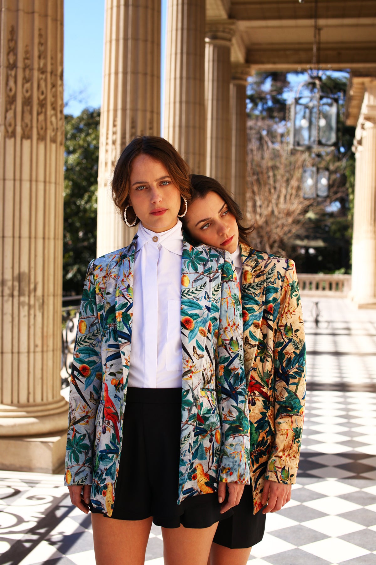 Blazer Satín - Blue Colombian Parrots