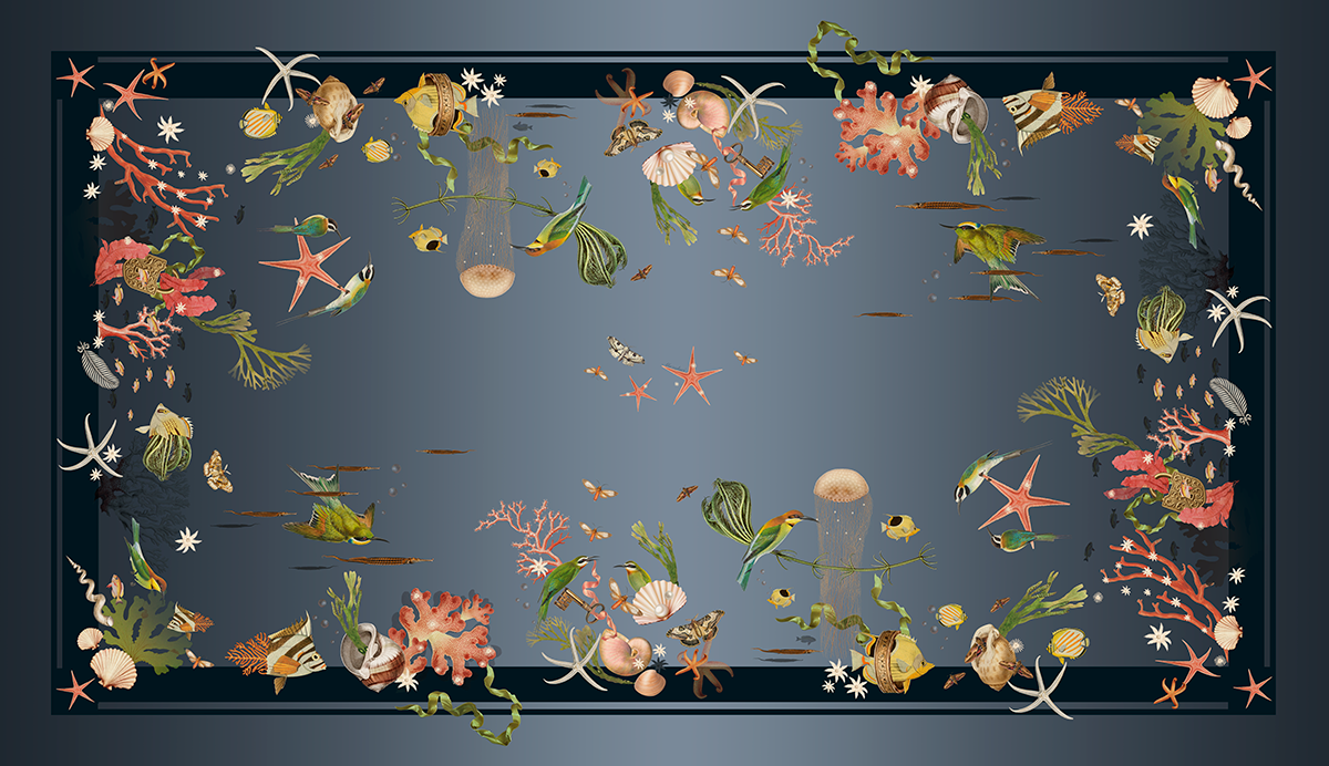 Mantel - Coralina Blue