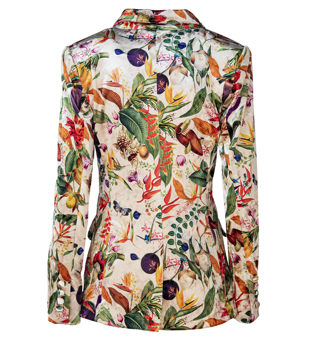 Blazer Terciopelo - Colombian Flowers Ivory