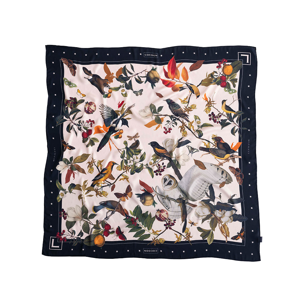 Pañoleta - Birds Retro Black