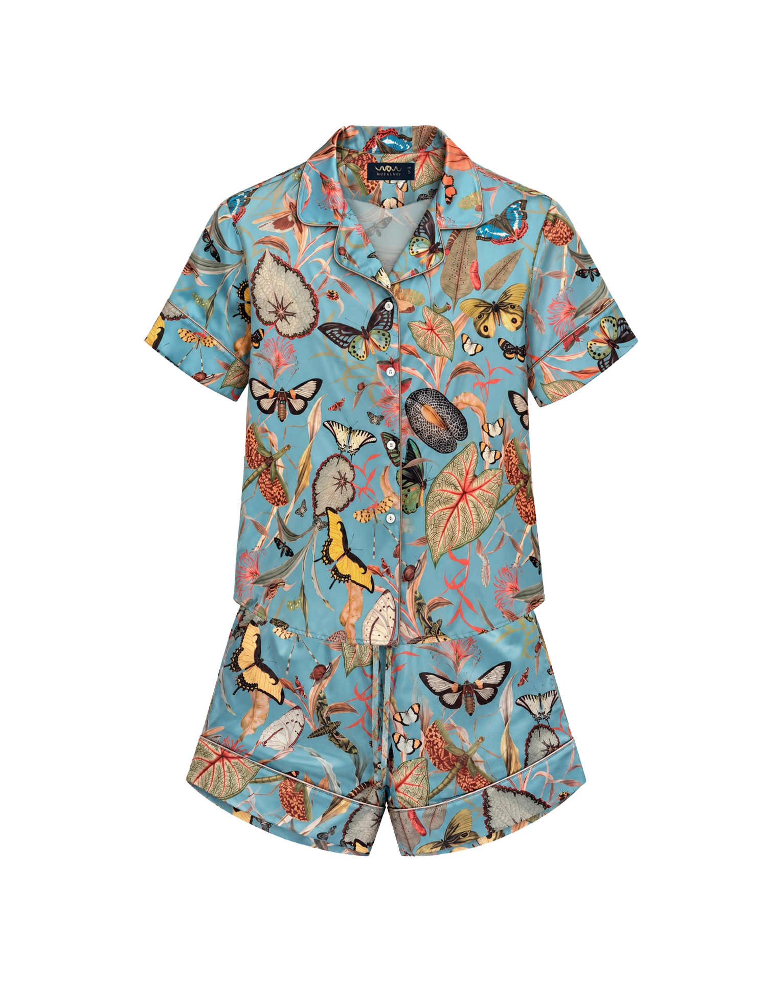 Pijama Corta - Blue Butterfly