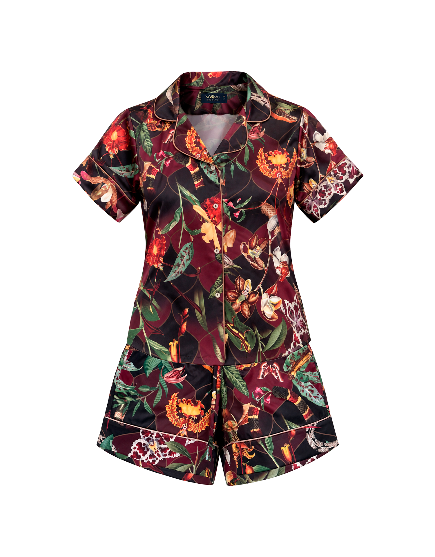 Pijama Corta - Orquideas tigre