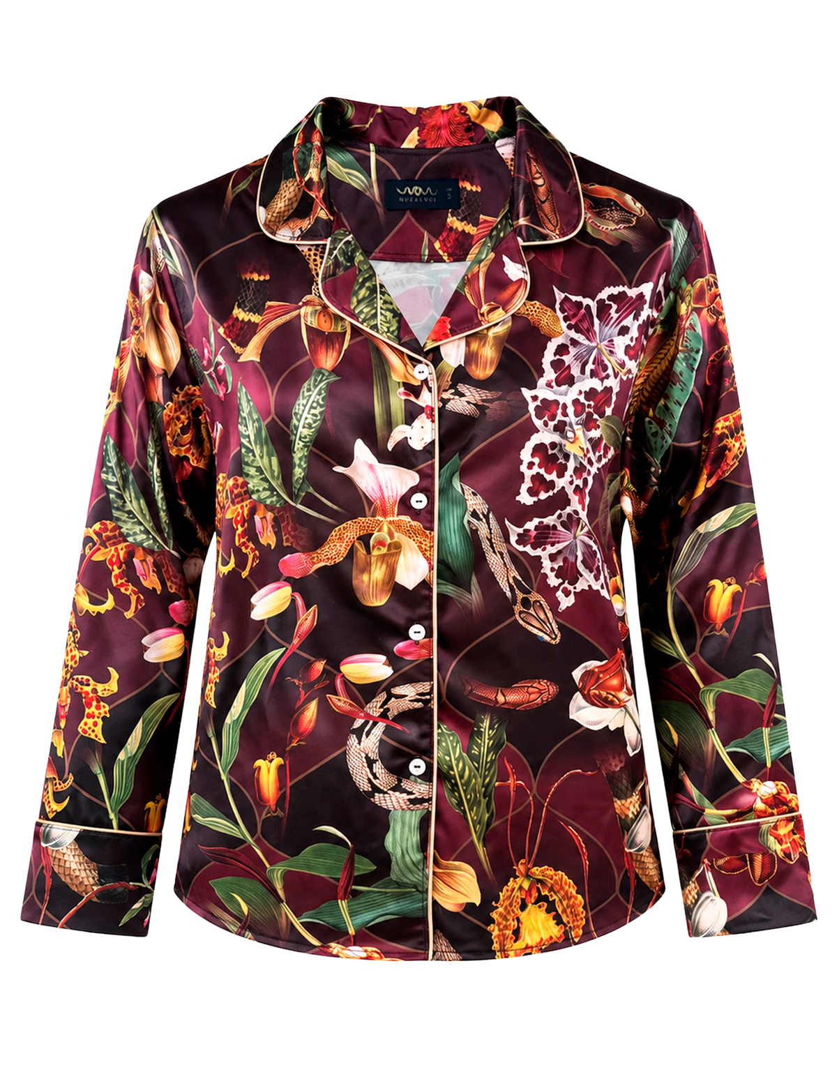 Pijama larga - Orquideas Tigre