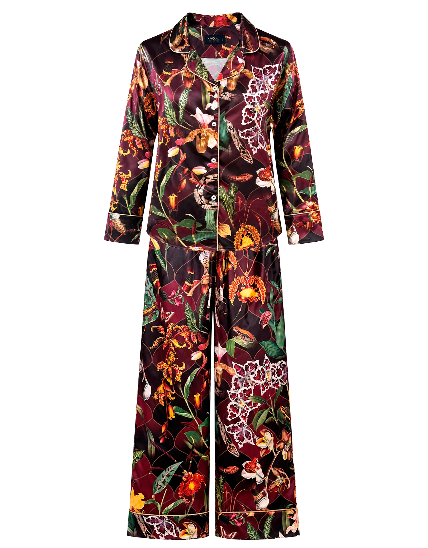 Pijama larga - Orquideas Tigre