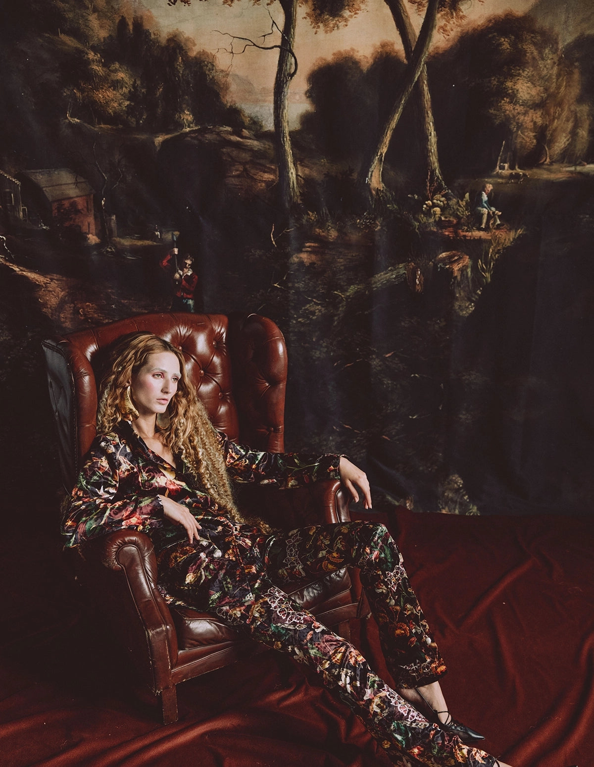 Pantalon Terciopelo -Orquideas Tigre