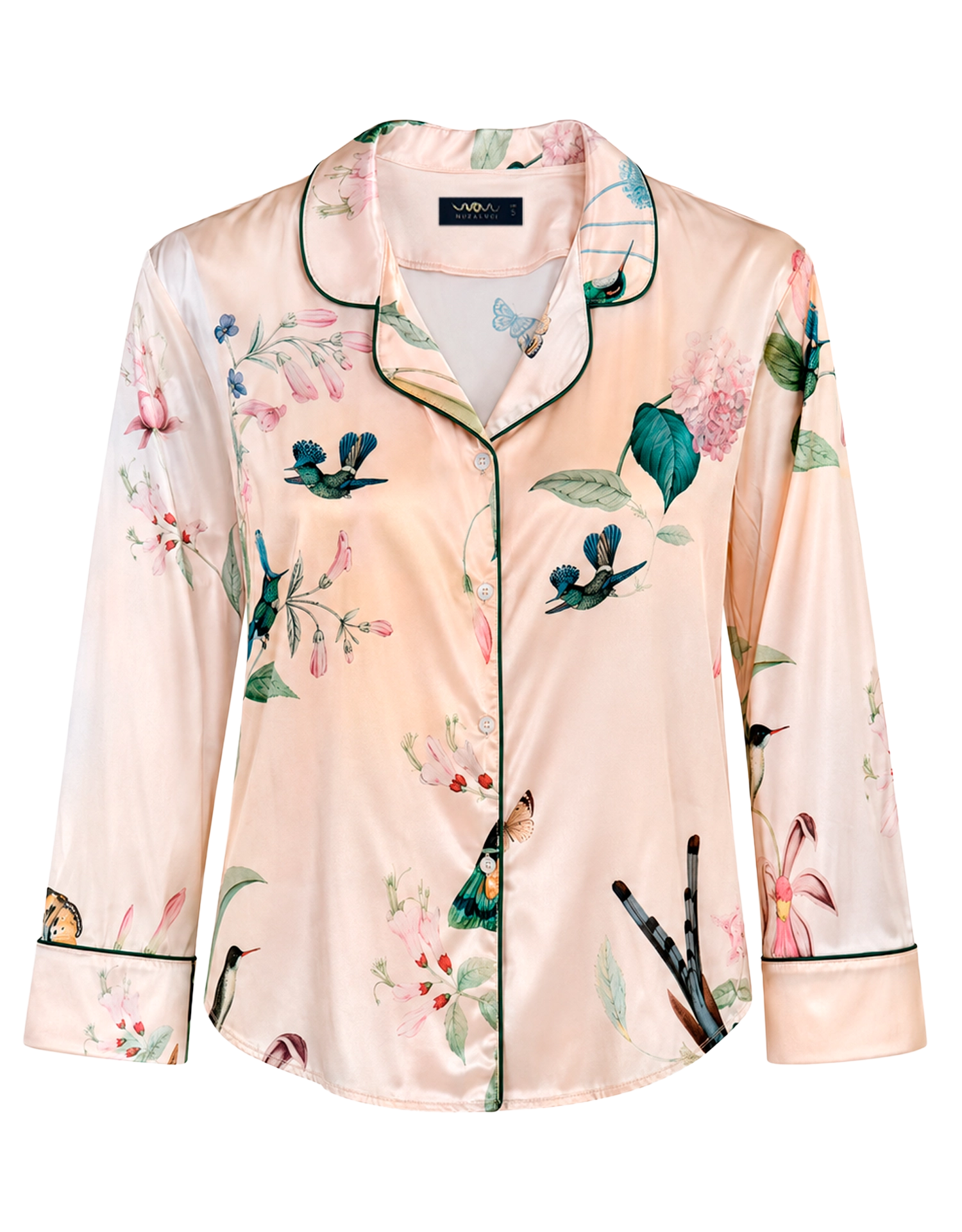 Pijama larga - Ivory  Hummingbird