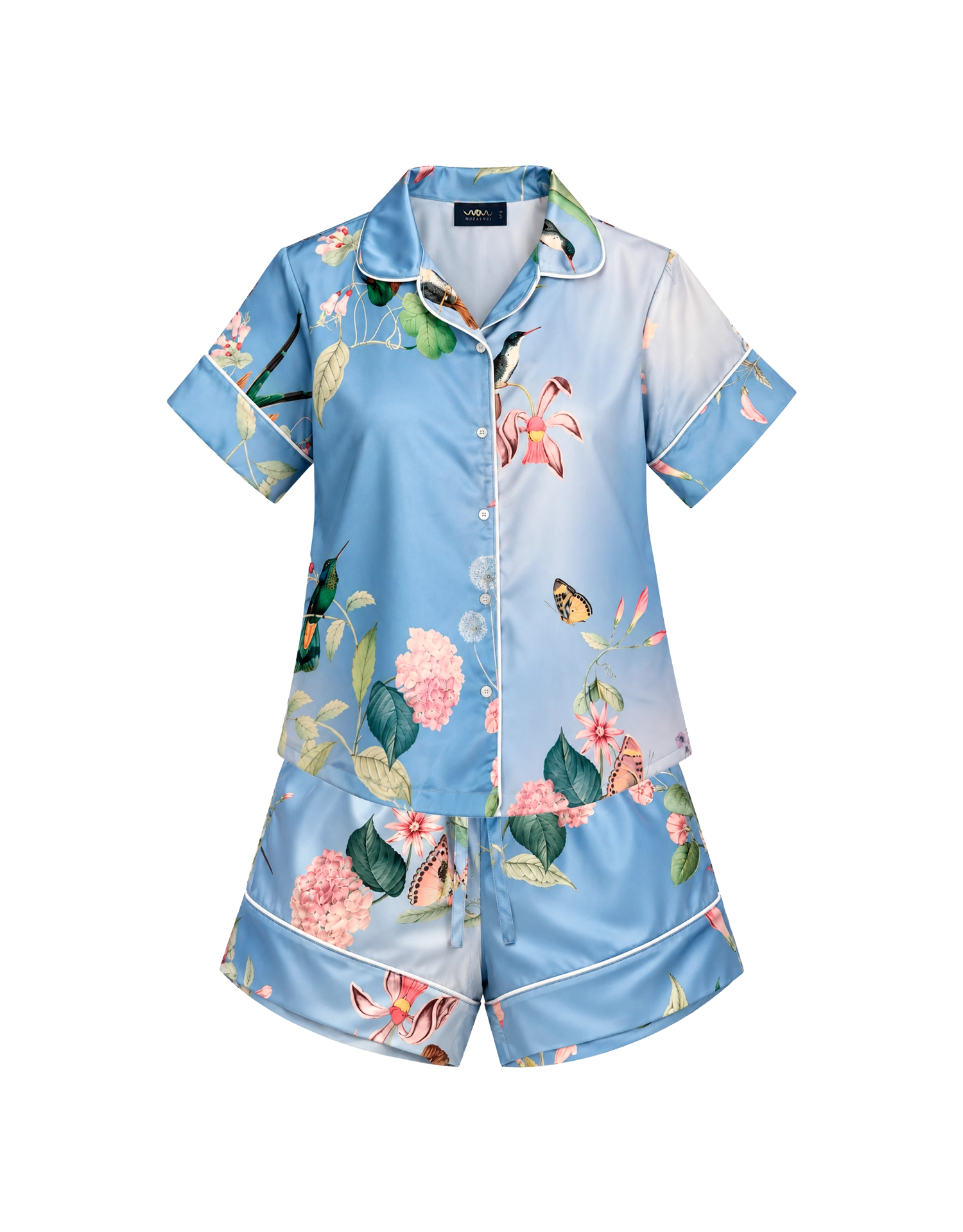 Pijama Corta - Blue Hummingbird