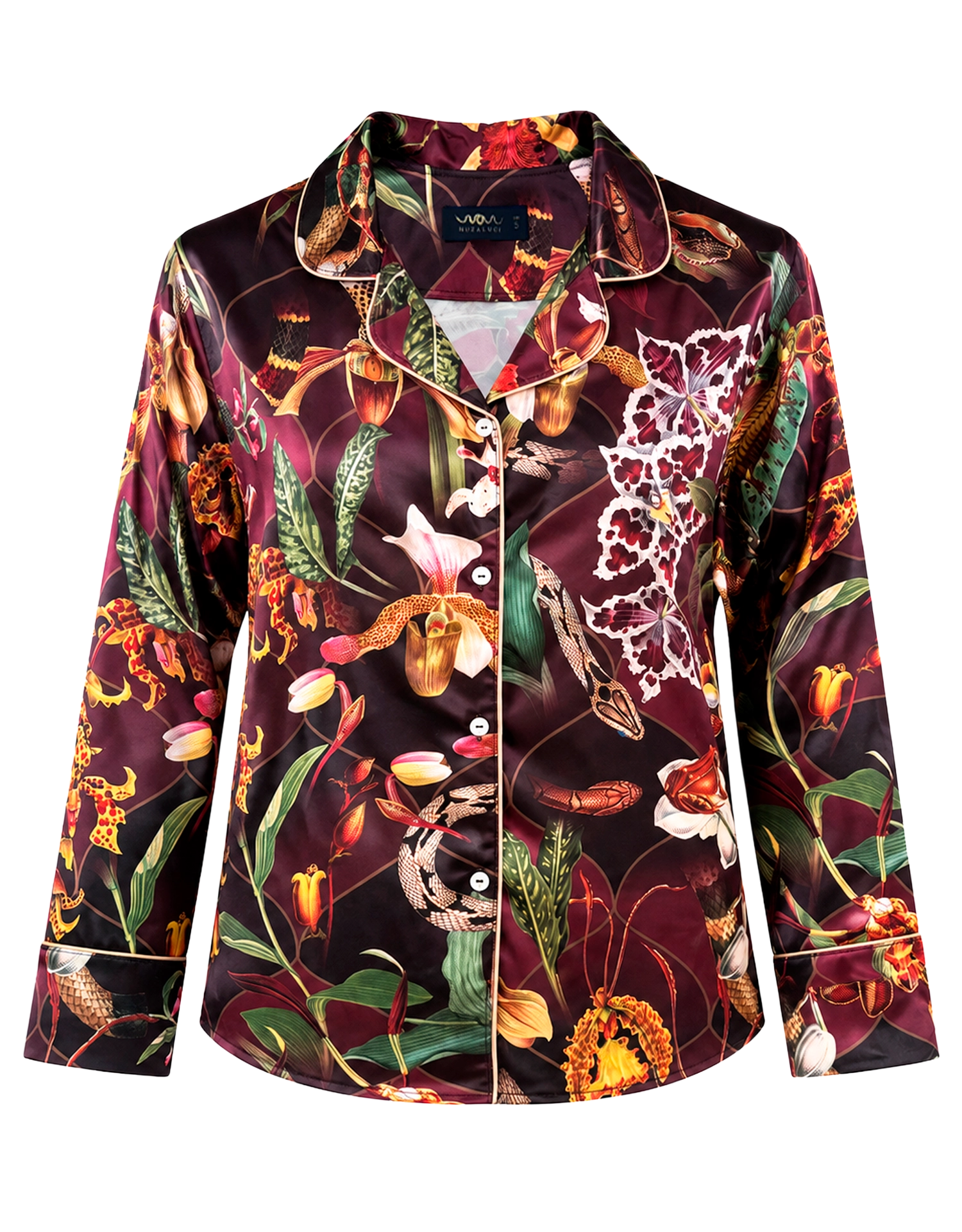 Pijama larga - Orquideas Tigre