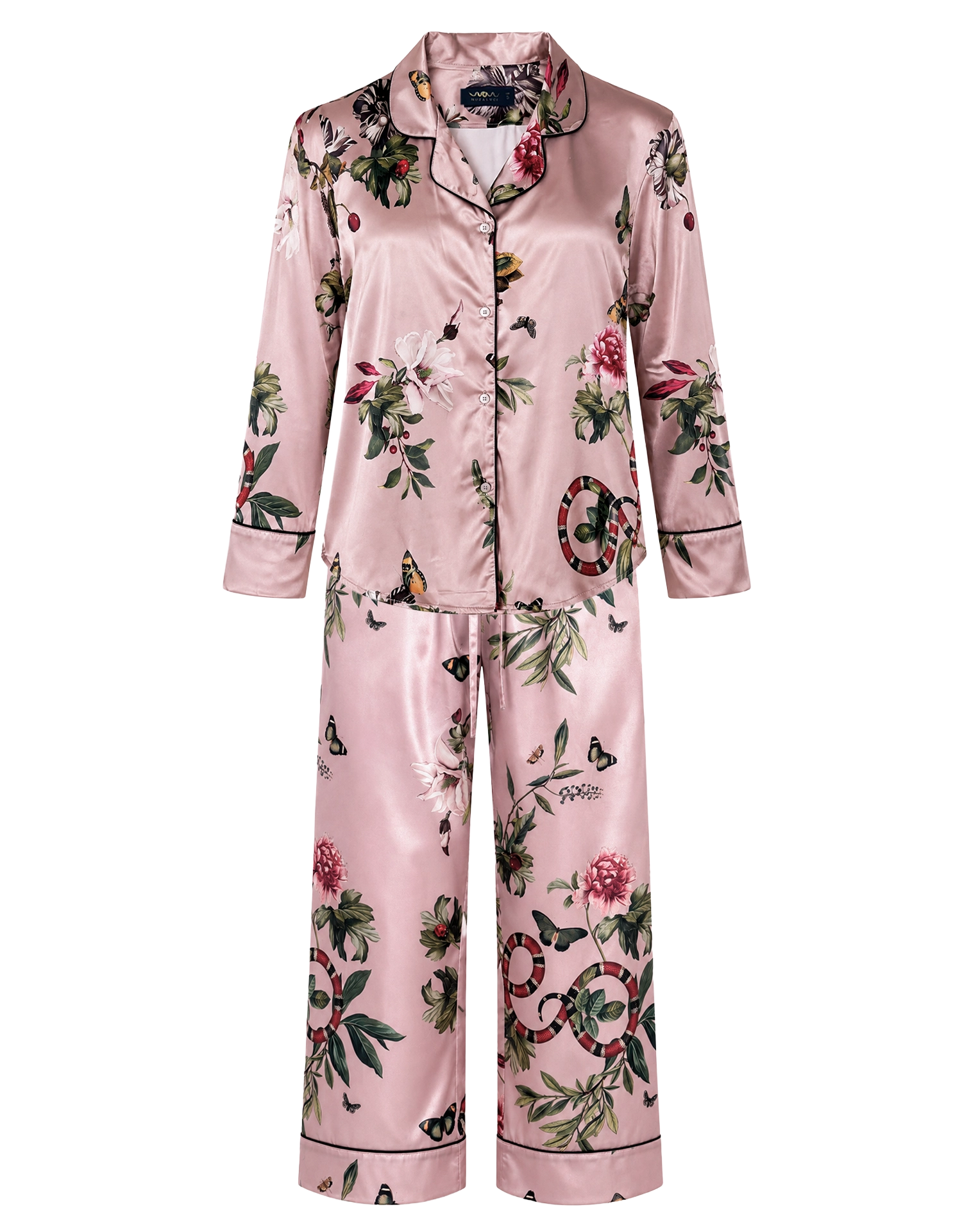 Pijama larga - Pink serpent
