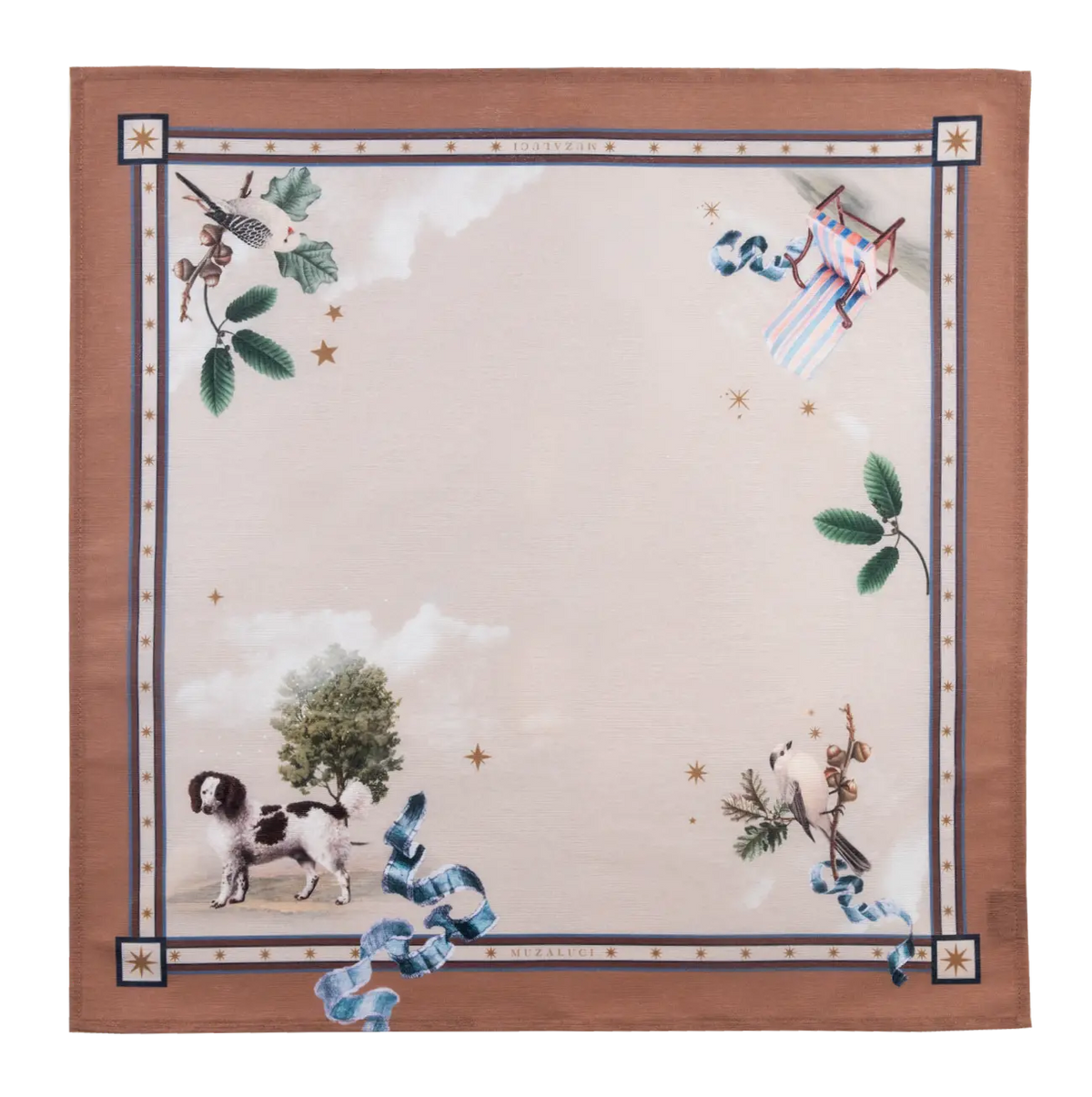 Servilleta Taupe Doghouse Set x4- Muzaluci
